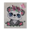 Panda Girl (1363) - Embroidered Lightweight Plain Fleece Baby Blanket