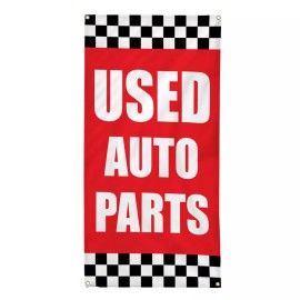 genetic/unbranded Vertical Vinyl Banner Multiple Sizes Used Auto Parts Auto Body Shop Car Repair B - 30x12inches