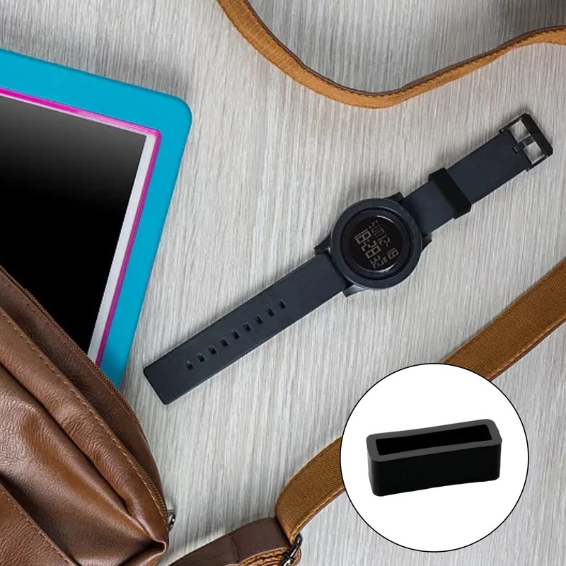 Honbay 4PCS 24mm Rubber Replacement Watch Band Loops Silicone Watch