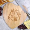 'Horse Rider' Wooden Heart Shaped Chopping/Cutting Board (WB00081072)