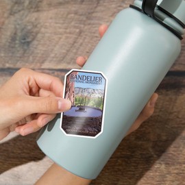 Die Cut Sticker Bandelier National Monument, New Mexico, Alcove House Kiva, Contour Vinyl Sticker 3 to 6 inches, (Waterproof Decal for Cars, Water Bottles, Laptops, Coolers), Large