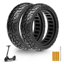 60/70-6.5 Scooter Tire Tubeless, 10x2.50 Front or Rear Replacement Explosion-Proof Solid Tires, 10x2.50-6.5 Airless Off-Road Tire for Segway G30/G30D/G30LP/G30D II 2PCS (Black)