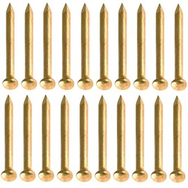 cyclingcolors 20x Brass Escutcheon pins Nails 2mm x 14mm Round Head for Vintage Hinge Cabinet Furniture Antique Frame Hanging