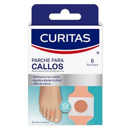 Curitas El Gallo parche para callos, alivia el dolor provocado por los callos y su ingrediente activo el ácido salicílico que ayuda a remover los callos, 6 piezas