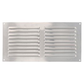 Amig - Rectangular Premium Aluminium Grille 6x12"|Air Vent Cover | for Wall, Sidewall and Ceiling | 5,9x11,8 Inch | 150 x 300 mm | Silver