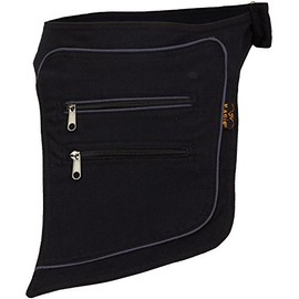 Kunst und Magie Double Goa Bum Bag Waist Belt Hippie Psy Halter, black/grey