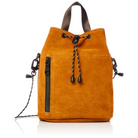 Assob Suede Drawstring Bag, Shoulder Bag, Water Proof Suede, Draw String Bag Orange