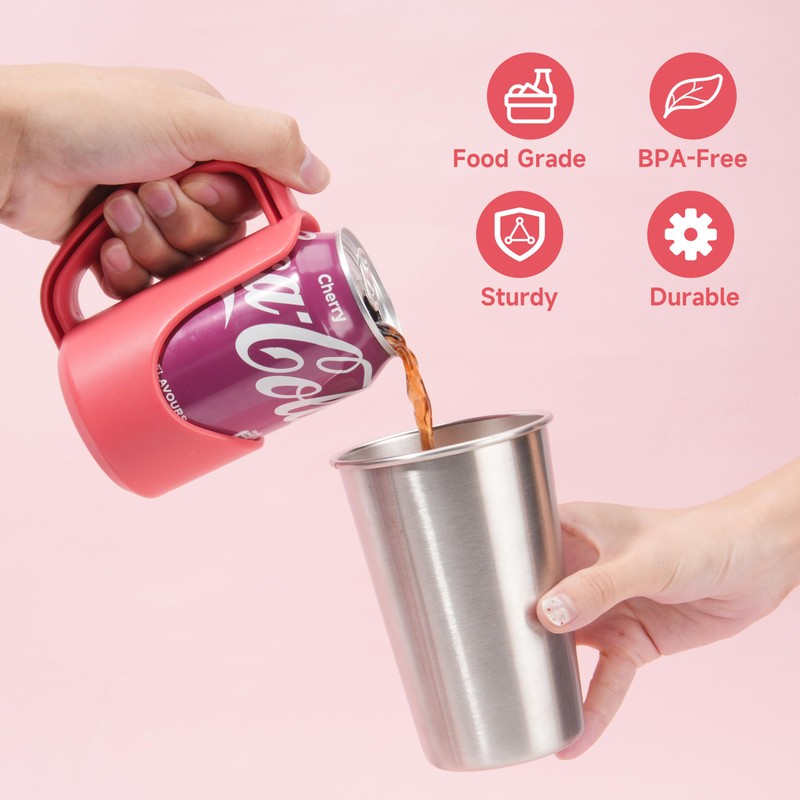 Regular Can Holder with Handle, 2 Pack Hand Grip for