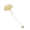 4pcs Metal Bookmarks with Chain Four Patterns Hollow Thin Golden