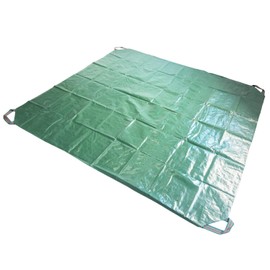 7x7 Ft Yard Garden Leaf Tarp W/ 4 Handles Waterproof Tarp for Sandbox Cover,Outdoor Tarpaulin,Lawn Debris,Landscape Pruning,Leaf Hauler,Tent Footprint,Camping Tent Mat,Patio Table,Yard Fire Pit Cover