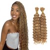 Kameinike Honey Blonde Deep Wave Bulk Human Hair for Boho