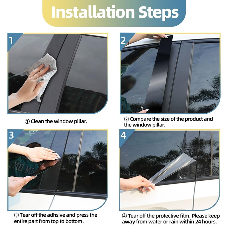SKYLOTEC Window Pillar Cover Sticker for Ford Bronco 2021-2026 Accessories