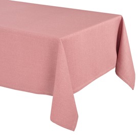 Elegant Tablecloth with Natural Linen Look, Lina Tablecloth and Table Runner, Choice of Size and Colour (Round 160 cm, Blossom Pink)