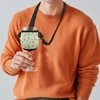WHOSGNIHT Lemon Frangipani Stemless Wine Glass Insulator Lanyard Adjustable Wine