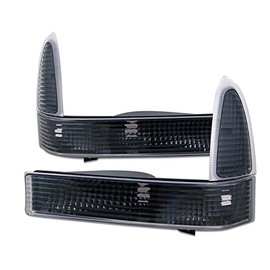 Black Clear Housing Front Corner Turn Signal Lights Parking Lamps k2 Compatible With 99-04 Ford F250 F350 F450 F550 Superduty / 00-04 Excursion