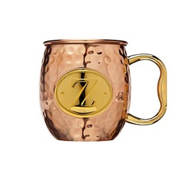 Godinger Moscow Mule Mug for Cocktails and Ice Cold Beverages - Monogram z - 20 oz