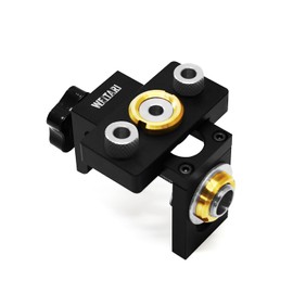 WEITARI 3 in 1 Doweling Jig Drill Kit, 8/10/15mm Pocket Hole Jig Kit Adjustable Dowel Drill Guide Kit Woodworking Drilling Locator Puncher Tool Set Woodworking Screws Punch Locator