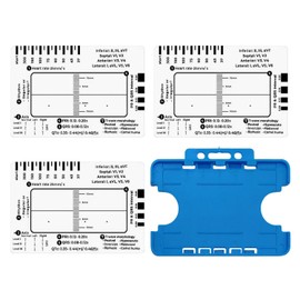 CYNOSURETECH 3 Pieces Of Ecg Rulers And 1 Piece Of Card Slot, Plastic Ruler, Ecg Measurement Tools, Transparent Ecg Ruler, Ecg Accessories