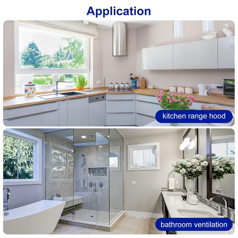 PATIKIL Backdraft Damper with Sleeve, 6 Inch, Airflow Ducting Volume