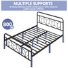 Yaheetech Metal Platform Bed Frame Mattress Foundation with Diamond Pattern