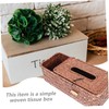 Mobestech Woven Tissue Box Cover Multifunctional Remote Control Organizer for