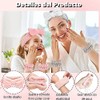 TUMYES Juego de Diademas Spa, Vellón Coral Suave, RosaBlanco