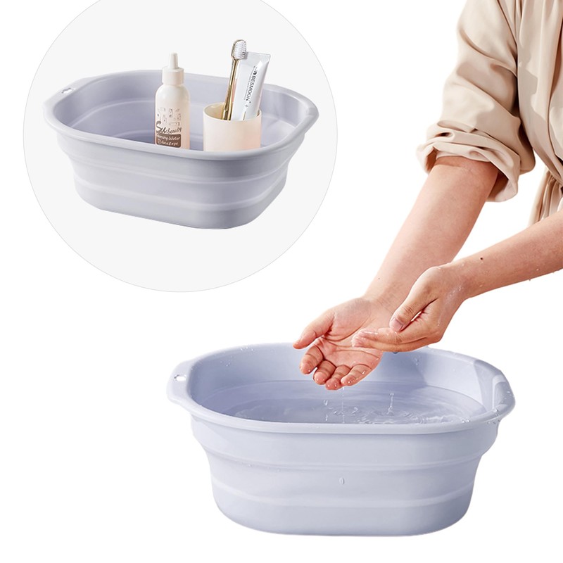 Daimix Collapsible Wash Basin Set of 2, Foldable Small Medium