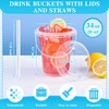 Drink Buckets with Lids and Straws for Party Hosts &