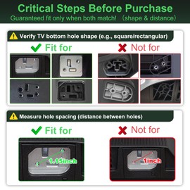 TV Stand for Hisense TV Legs, TV Stand Legs for Hisense 32" 43" 50" 55" 58" 65" Roku TV, for 50R6E3 55R6090G 55R6G 55U6GR5 58R6E3 32H4030F3 65R6090G5, with Screws