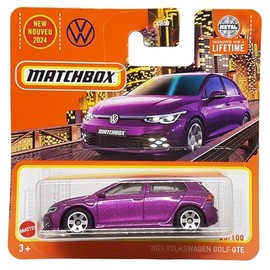 Matchbox - 2021 Volkswagen Golf GTE - MBX Metro 25/100 - HVN25 - Short Card - Metalflake Purple - VW - Superfast Lesney - 2024-1:64