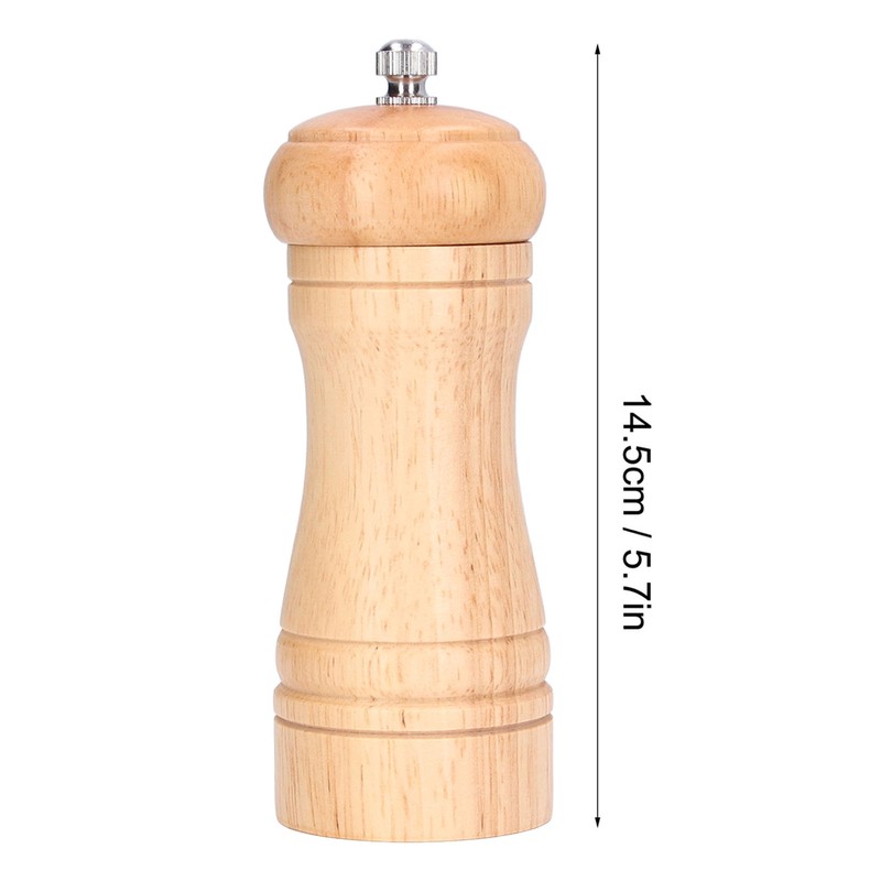 2pcs Wood Salt and Pepper Grinder Adjustable Coarseness Wooden Pepper