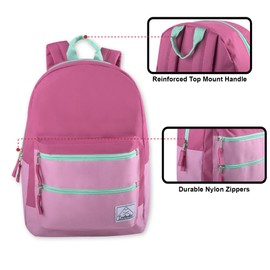 Trail maker Multi-Color Back Pack with Adjustable Padded Shoulder (Pink)