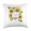 Layla Female Name Floral Spring Watercolor Sunflower Throw Pillow