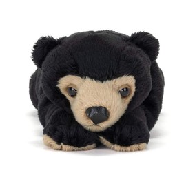 Carolata Malay Bear Plush Toy (Double Meter Reading) Animal Nesoberi Series [Gentle Texture] 4.1 x 2.8 x 10.2 inches (10.5 x 7 x 26 cm)
