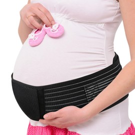 AUYAO Stützgurt Schwangerschaft Verstellbarer Bauchband Schwangerschaft Stützend Elastischer Stützgürtel Bauchgurt Schwangere Atmungsaktiv Schwangerschaftsgürtel Bauchgurt Stützt Taille Rücken Bauch