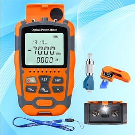 Xunsomten-1pcs 4 in 1 Function 30km VFL Visual Fault Locator & OPM Portable Optical Power Meter (FC/SC/ST) & RJ45 Network Test & LED Lighting, Portable Fiber Optic Tester