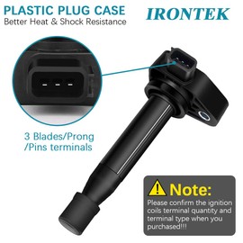 IRONTEK UF242 Ignition Coil Pack of 6 for 99-07 for Honda Odyssey, 99-08 for Acura TL, 00-07 for Honda Accord, 01-03 for Acura CL, 05-08 for Acura RL, 04-07 for Saturn VUE, C1221 GN10168 C1462 C-511