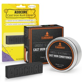 AWEASROY Griddle Seasoning & Cast Iron Seasoning Conditioner 7 OZ Care Kit, with Rust Remover Food Safe Griddle Seasoning for Blackstone, Pans, Carbon Steel – Maintain a Cleaner Non-Stick Skillet