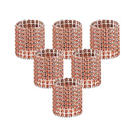 Napkin Rings, Rose Gold Rhinestone Napkin Rings Buckles for Table Decorations, Wedding, Dinner,Party, DIY Decoration,Set of 50