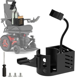 Cup Holder for Permobil Power Wheel Chair Compatible with Uni-Track Armrest