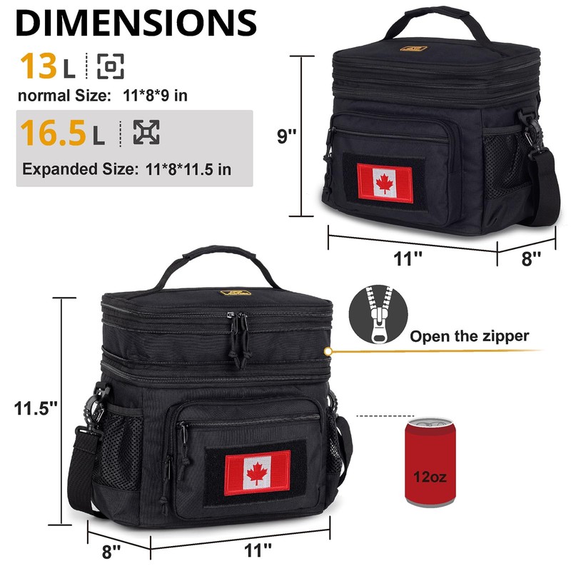 Lunch Bag for Men, Atripack Double Deck Tactical Lunch Box