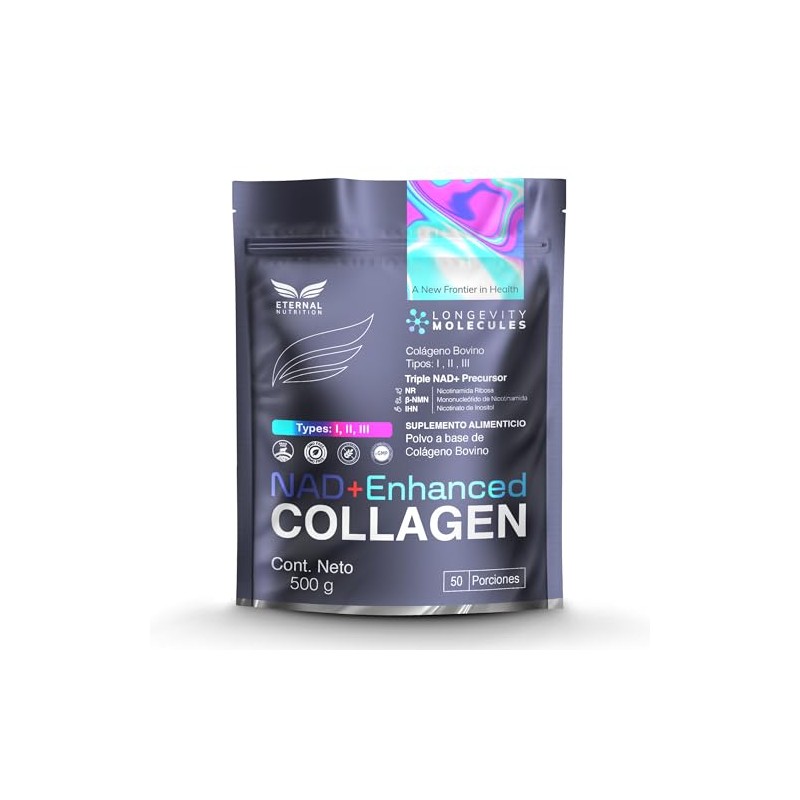 Eternal Nutrition Péptidos Colágeno Hidrolizado Bovino Nad 500