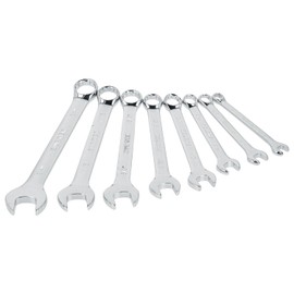 Surtek 1052R Juego de llaves combinadas pulido espejo en pulgadas, 12 puntas, 8 piezas en rack