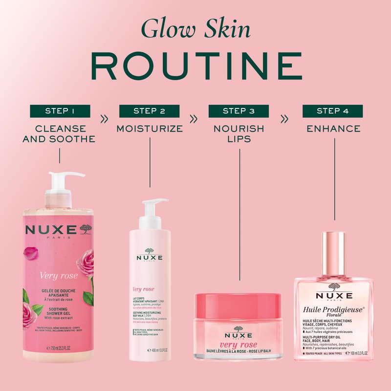 NUXE Very Rose Soothing Moisturising Body Milk 24H, 400 ml