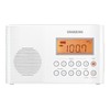 Sangean H201 Shower Radio AM/FM Waterproof, Weather Alert Radio, White