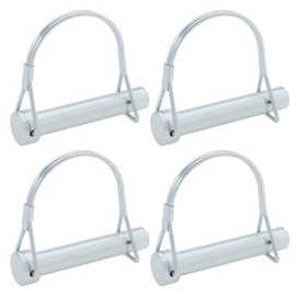 OTOTEC 4PCS D-Shape Cotter Pin Shaft Locking Retaining Pipe Pin 12mm Zinc-Plated D Clip Safety Coupler Pin for Trailers Trucks Tractors
