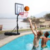 FCH Poolside Basketball Hoop, Adjustable Height 45"-53" Swimming Pool Basketball