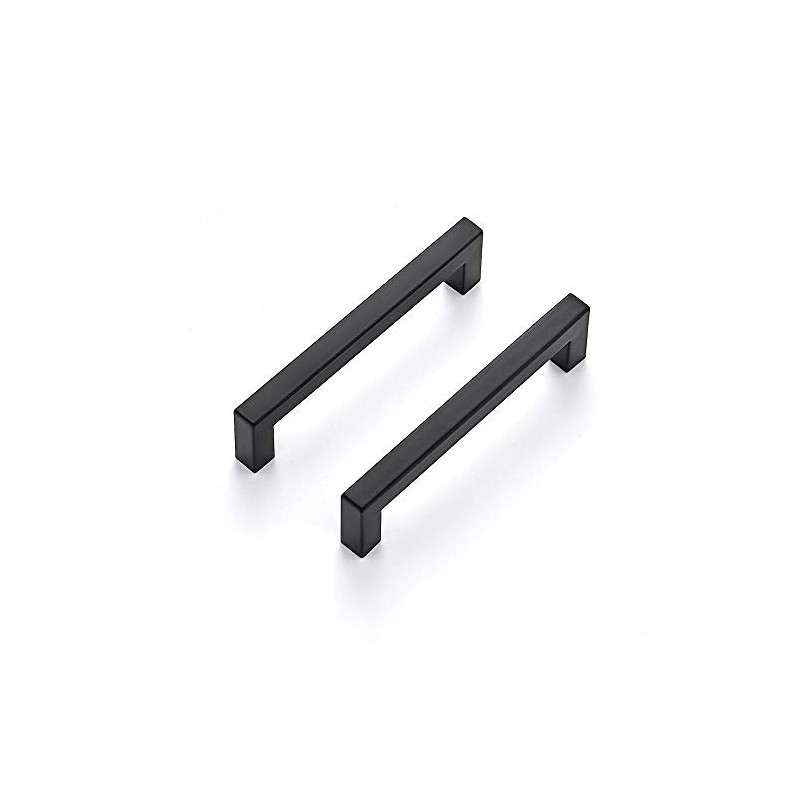 Ravinte 10 Pack Square Bar Kitchen Cabinet Handles Matte Black