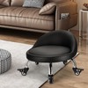 FLOLXNB Low Height Rolling Stool,Low Stool Chair with Back,Low Roller