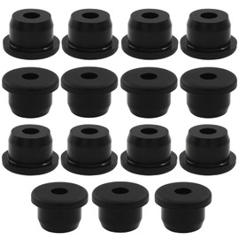 Cionyce 5/8" Top hat Rubber Grommets Drill Hole, 15 Pcs 1/4" ID Black Silicone Rubber Grommets for Wiring，Automotive，Firewall，Hole Plug，Desk，Screw，Water and Gas Pipe